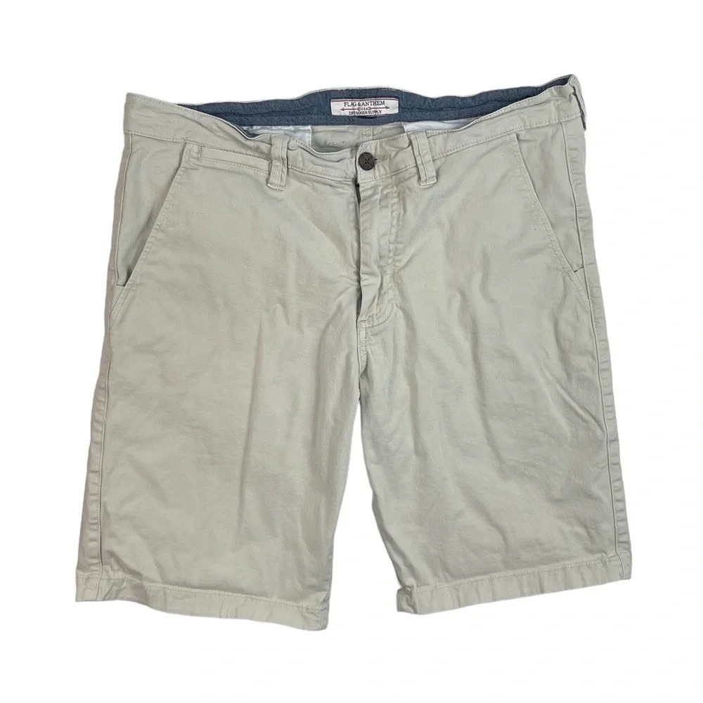 SH506 Mens Flag & Anthem Dry Good Supply Flat Front Chino Shorts 34